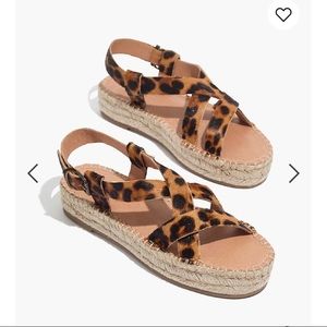 The Malia espadrille sandal in leopard calf hair